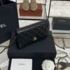 Chanel Caviar Quilted CC Turnlock Wallet On Chain WOC Black