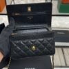 Chanel Caviar Quilted CC Turnlock Wallet On Chain WOC Black