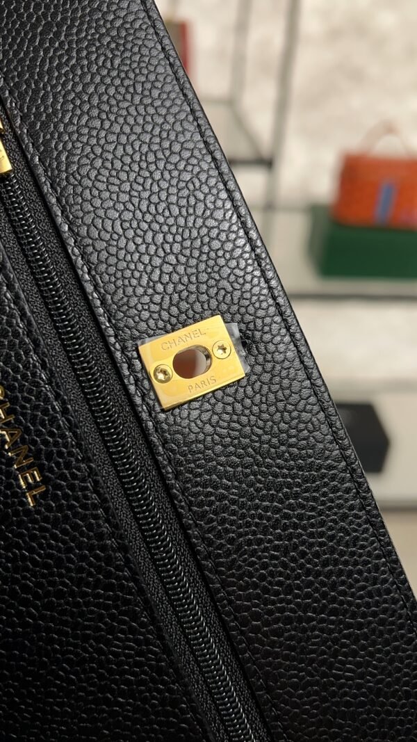 Chanel Caviar Quilted CC Turnlock Wallet On Chain WOC Black
