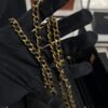 Chanel Caviar Quilted CC Turnlock Wallet On Chain WOC Black