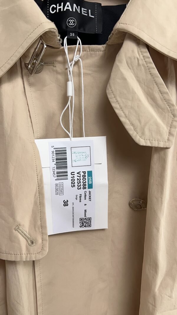 Chanel Water-Reveal Logo Jacket — Beige