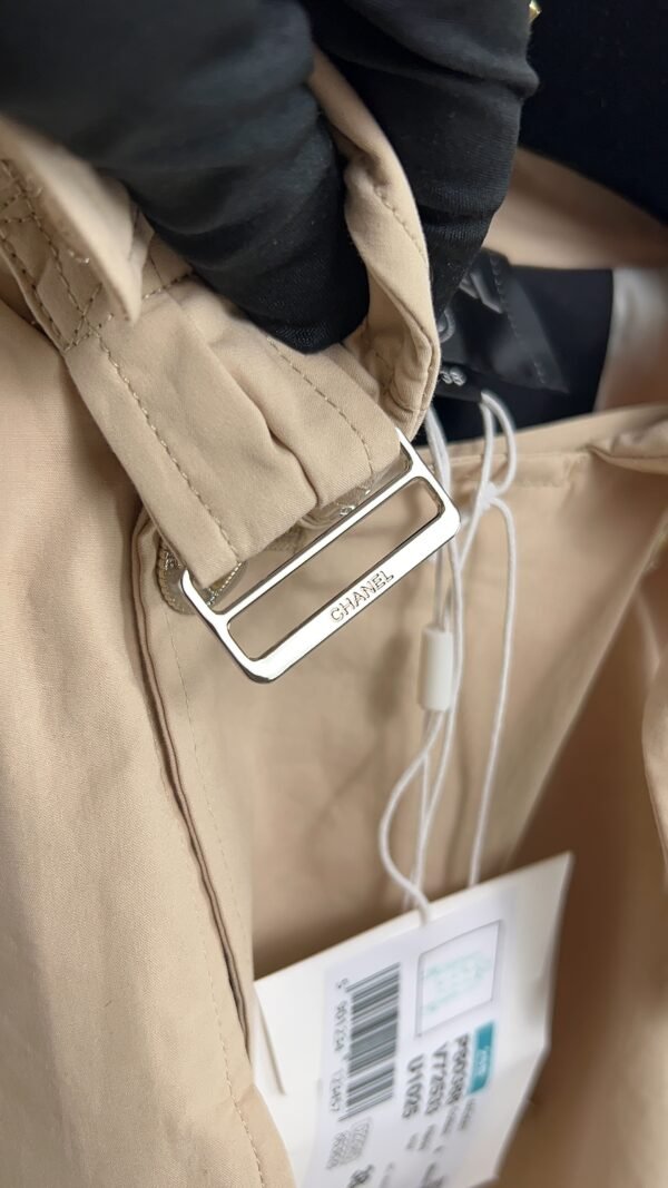 Chanel Water-Reveal Logo Jacket — Beige