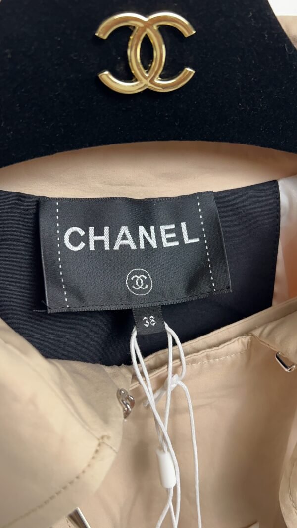 Chanel Water-Reveal Logo Jacket — Beige