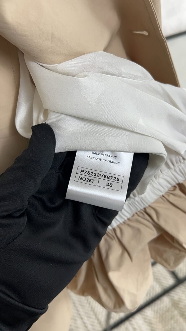 Chanel Water-Reveal Logo Jacket — Beige