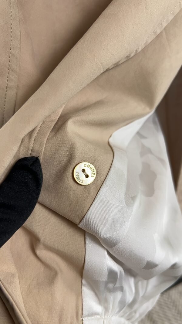 Chanel Water-Reveal Logo Jacket — Beige