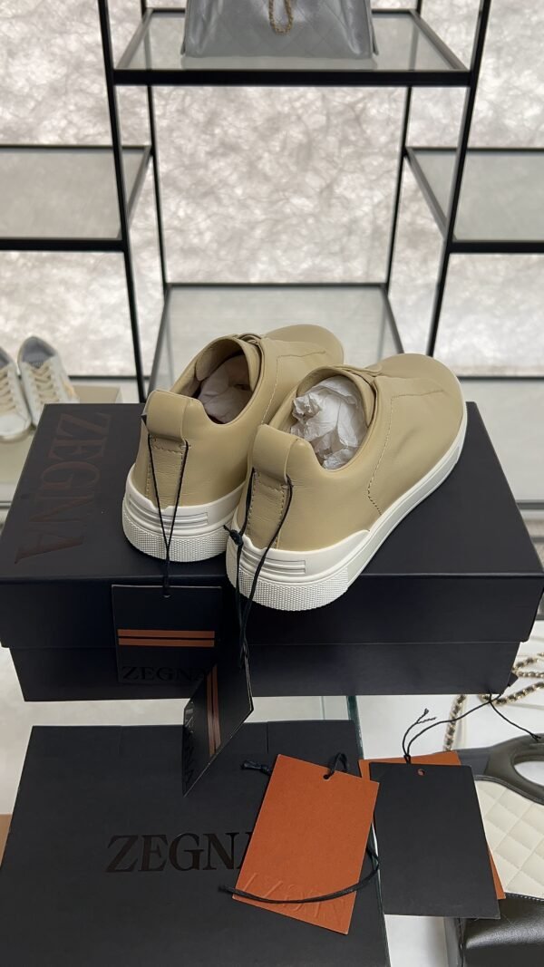 Zegna Triple Stitch Sneakers Men Light beige