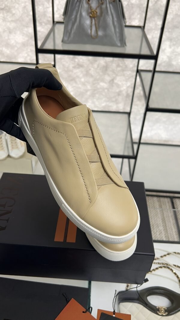 Zegna Triple Stitch Sneakers Men Light beige