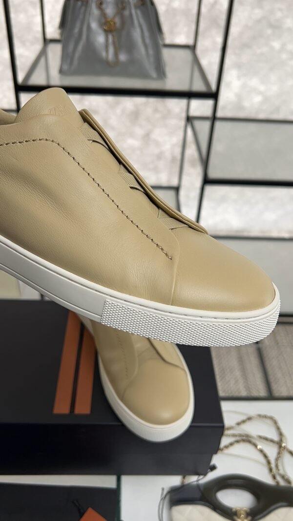 Zegna Triple Stitch Sneakers Men Light beige