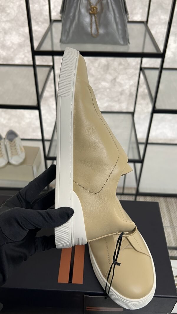 Zegna Triple Stitch Sneakers Men Light beige