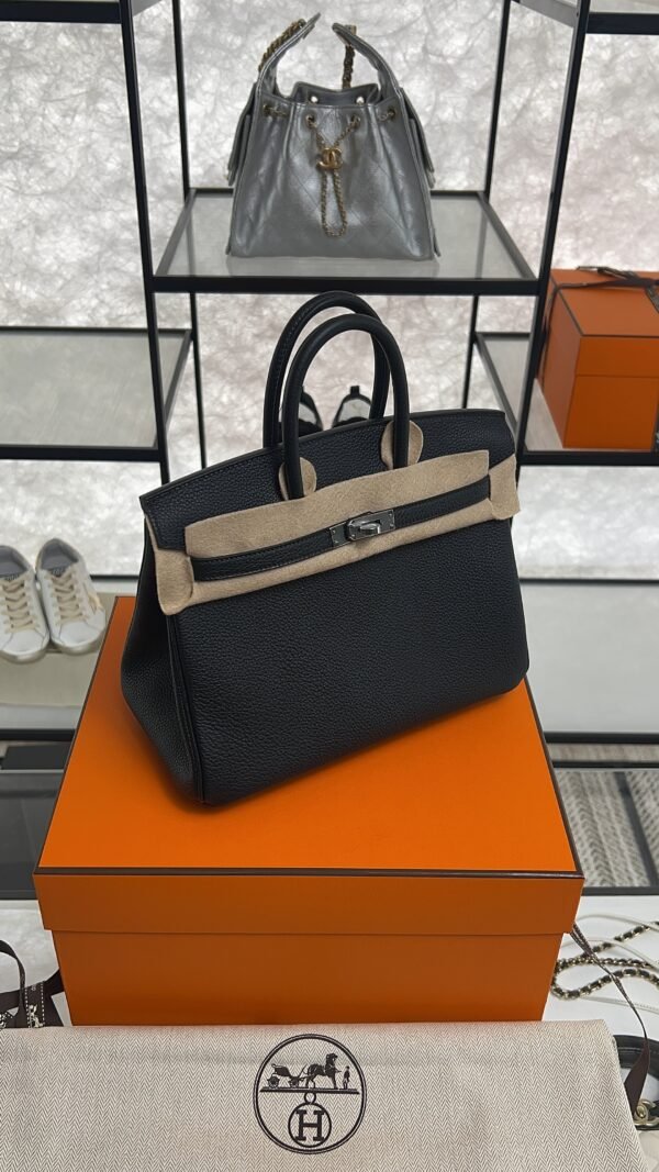 Hermes Birkin 25 Black Togo Palladium Hardware