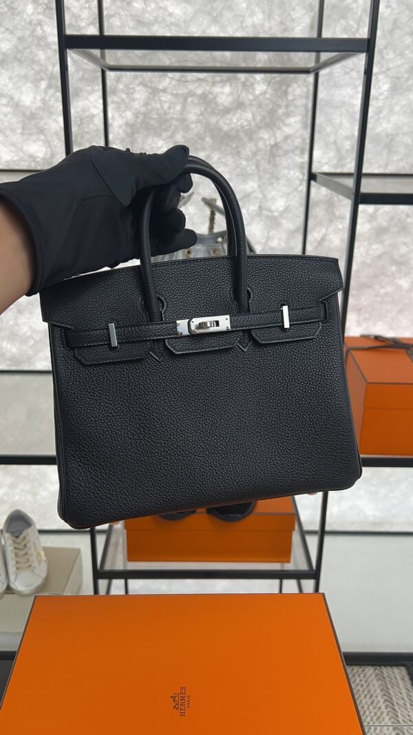 Hermes Birkin 25 Black Togo Palladium Hardware
