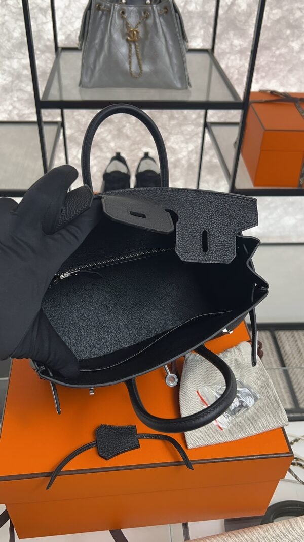 Hermes Birkin 25 Black Togo Palladium Hardware