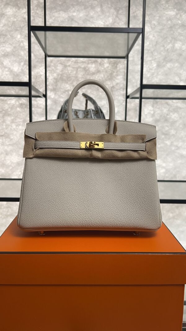 Hermès Birkin 25 Gris Perle Togo With Gold Hardware