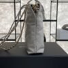 CHANEL 22 Mini Handbag Shiny Calfskin & Gold-Tone Metal Light gray