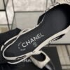 Chanel Printed Lambskin Cap Toe CC Slingback Pumps  Black White