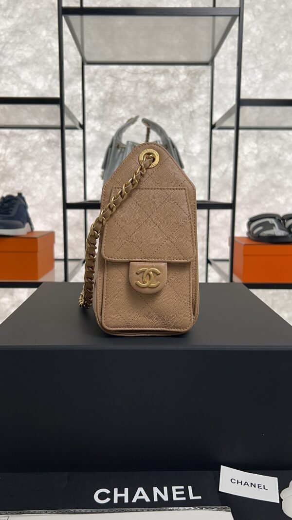 Chanel Caviar Quilted Mini  25 Handbag Beige