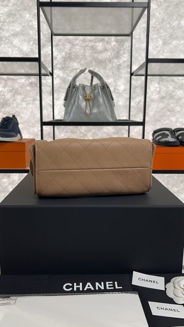 Chanel Caviar Quilted Mini  25 Handbag Beige