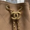 Chanel Caviar Quilted Mini  25 Handbag Beige