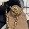 Chanel Caviar Quilted Mini  25 Handbag Beige