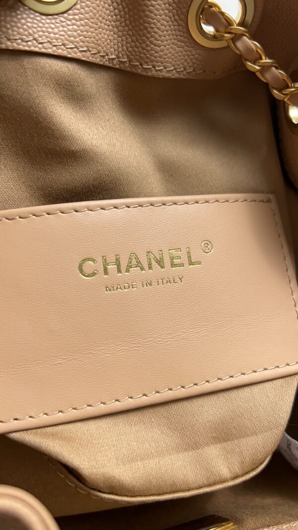 Chanel Caviar Quilted Mini  25 Handbag Beige