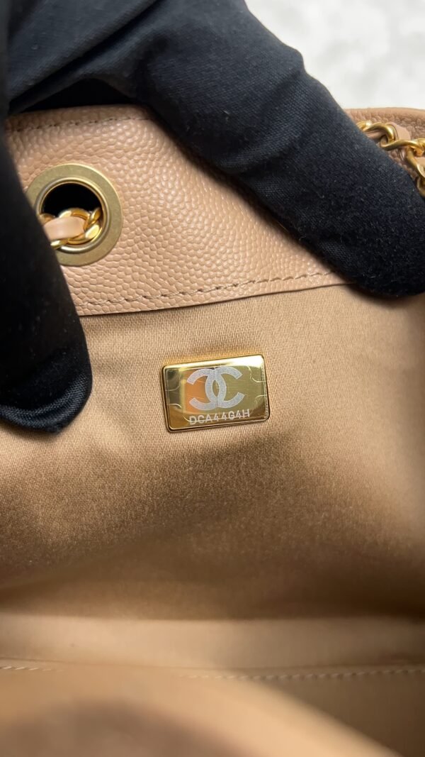 Chanel Caviar Quilted Mini  25 Handbag Beige