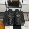 Chanel Lambskin Quilted CC Turnlock Mules  Black