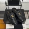 Chanel Lambskin Quilted CC Turnlock Mules  Black