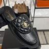Chanel Lambskin Quilted CC Turnlock Mules  Black