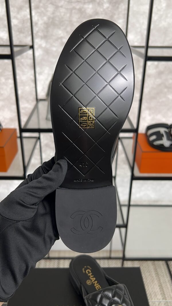 Chanel Lambskin Quilted CC Turnlock Mules  Black