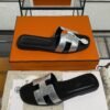 hermes oran sandlas gris argenté