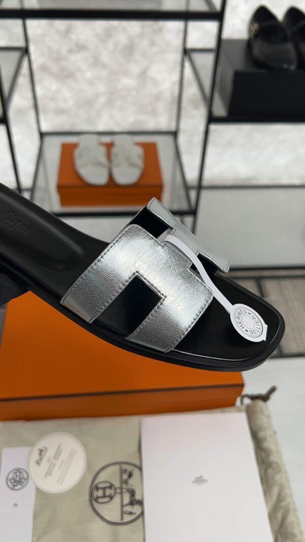 hermes oran sandlas gris argenté