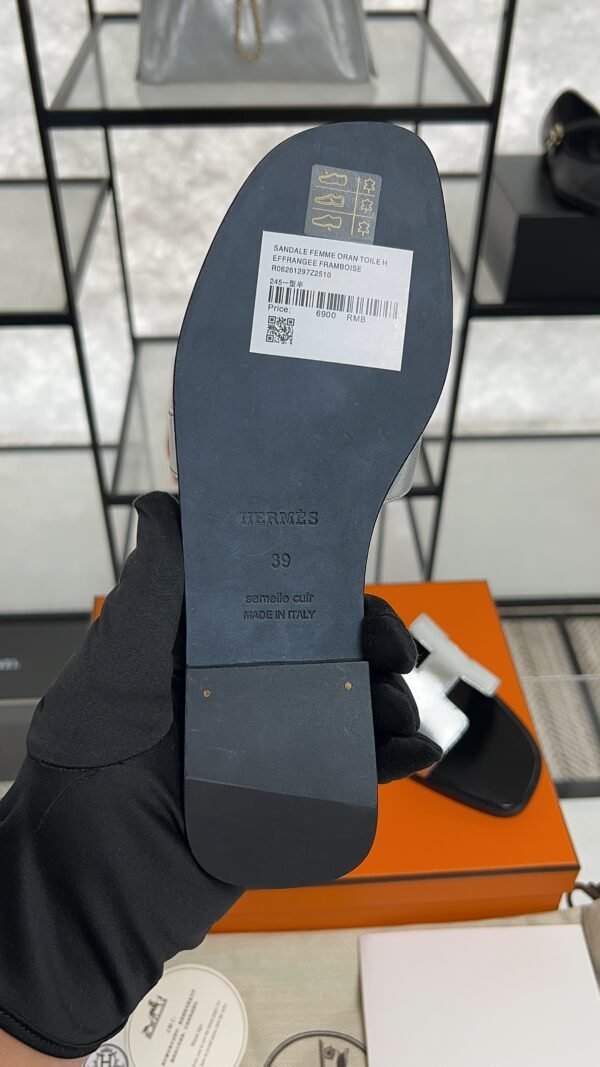 hermes oran sandlas gris argenté