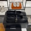 Chanel Lambskin Mary Jane Flats Black