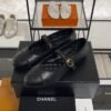 Chanel Lambskin Mary Jane Flats Black