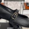 Chanel Lambskin Mary Jane Flats Black