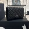 Chanel Caviar Quilted CC Turnlock Wallet On Chain WOC Black