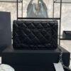 Chanel Caviar Quilted CC Turnlock Wallet On Chain WOC Black