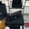 Chanel Caviar Quilted CC Turnlock Wallet On Chain WOC Black