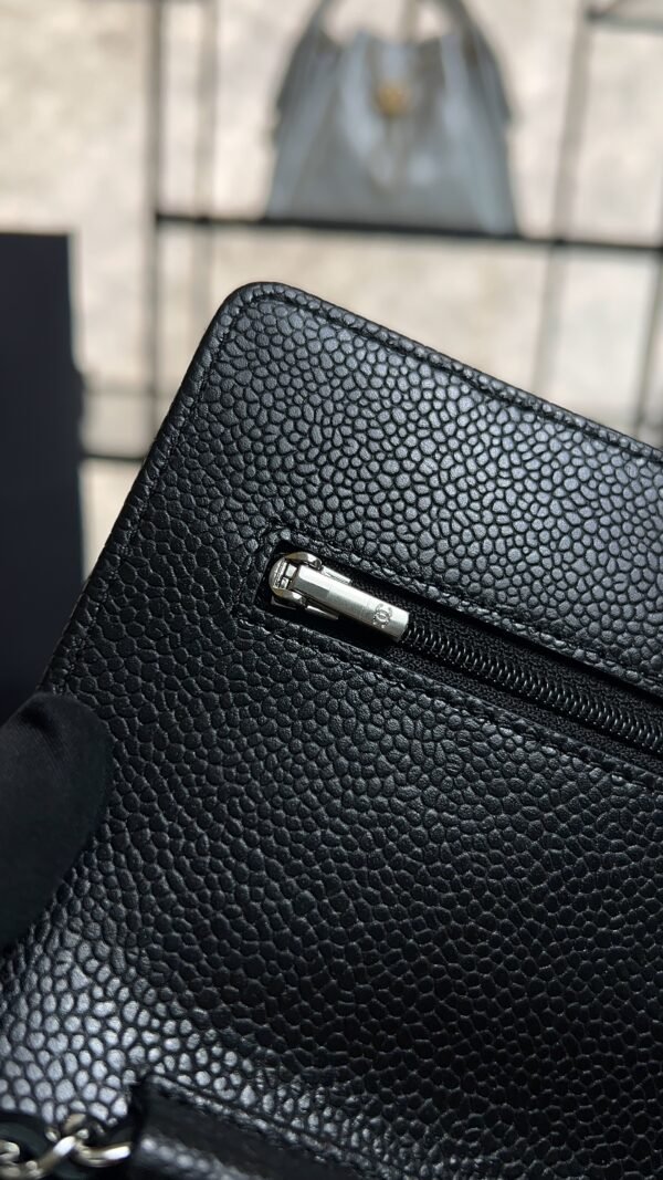 Chanel Caviar Quilted CC Turnlock Wallet On Chain WOC Black