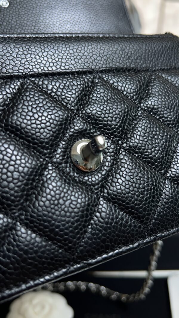 Chanel Caviar Quilted CC Turnlock Wallet On Chain WOC Black