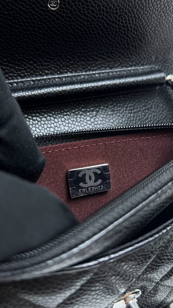 Chanel Caviar Quilted CC Turnlock Wallet On Chain WOC Black