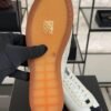 Chanel Calfskin Embossed Suede Sneakers  White Black