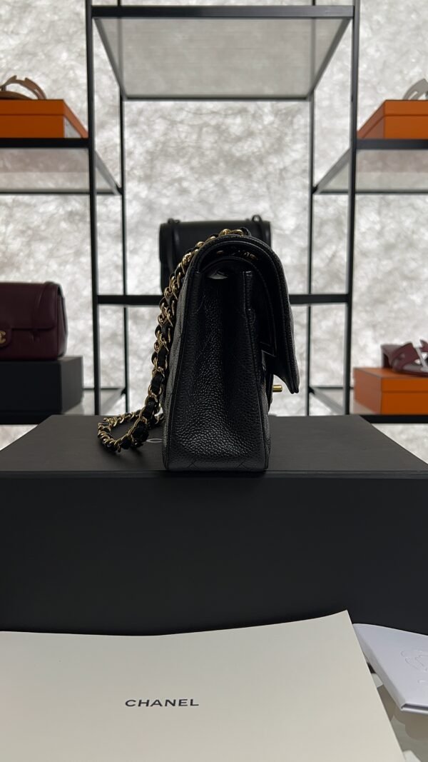 Chanel Classic 11.12 Handbag Grained Calfskin & Gold-Tone Metal Black