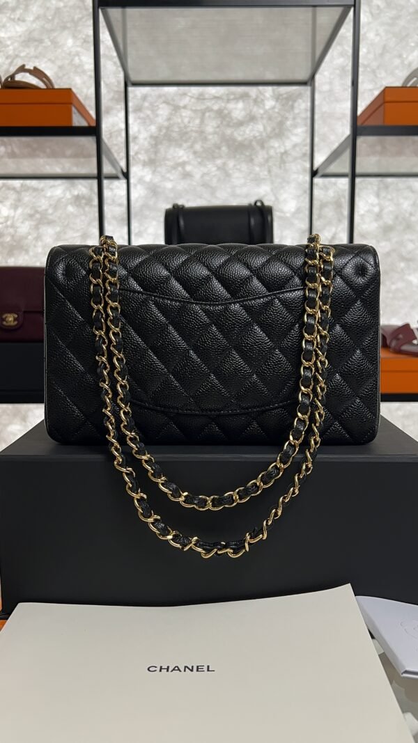 Chanel Classic 11.12 Handbag Grained Calfskin & Gold-Tone Metal Black