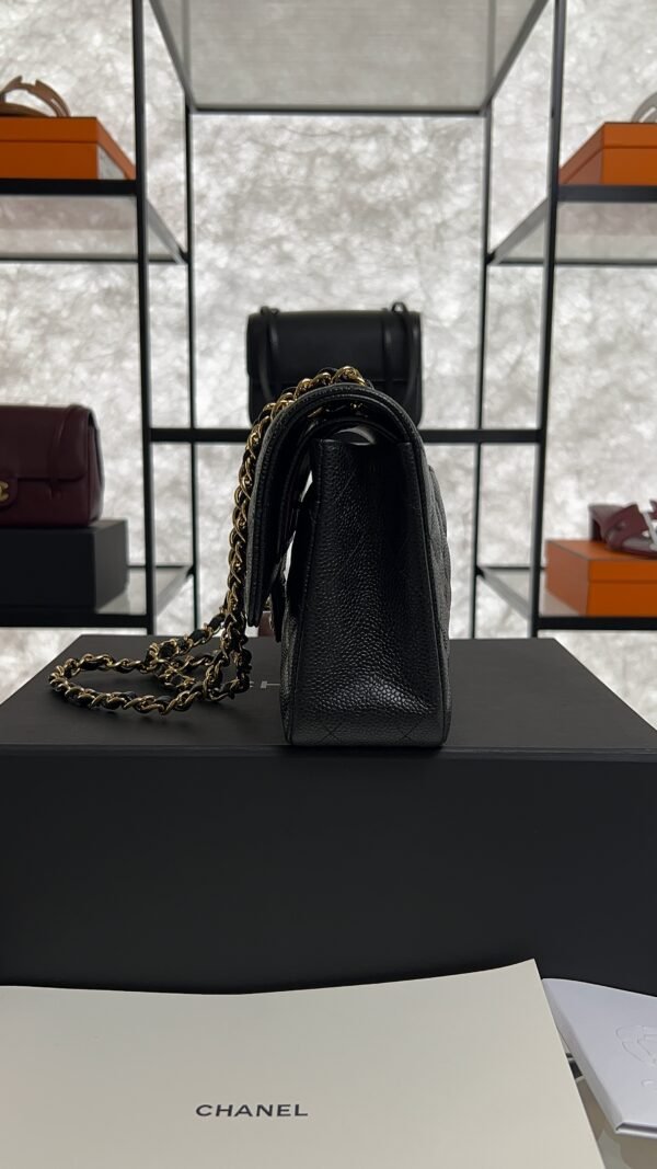 Chanel Classic 11.12 Handbag Grained Calfskin & Gold-Tone Metal Black
