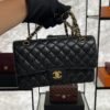 Chanel Classic 11.12 Handbag Grained Calfskin & Gold-Tone Metal Black