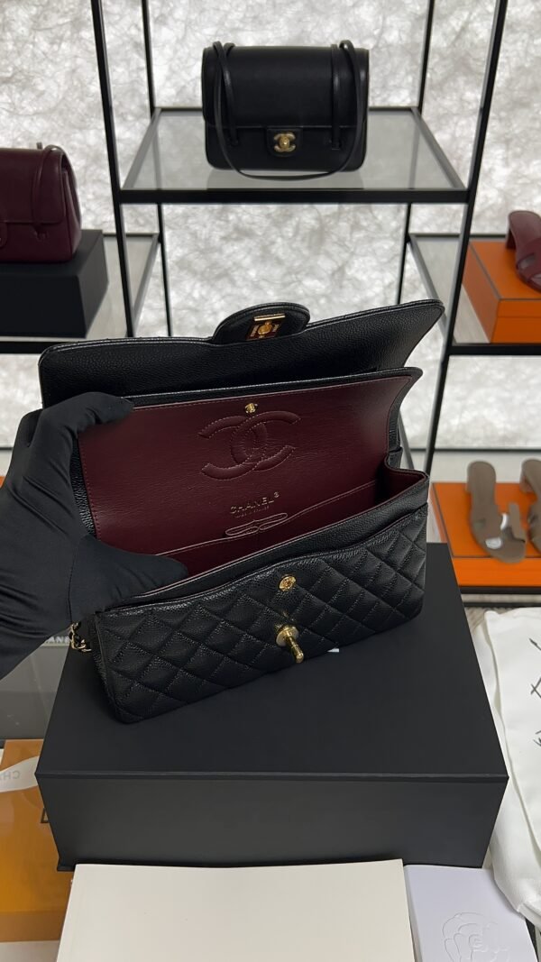 Chanel Classic 11.12 Handbag Grained Calfskin & Gold-Tone Metal Black