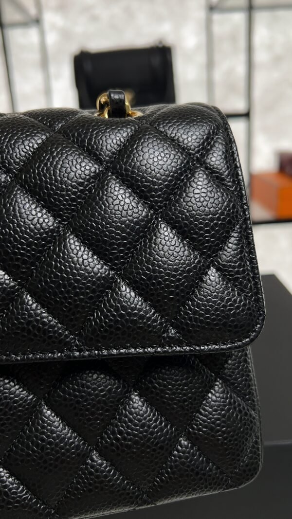 Chanel Classic 11.12 Handbag Grained Calfskin & Gold-Tone Metal Black