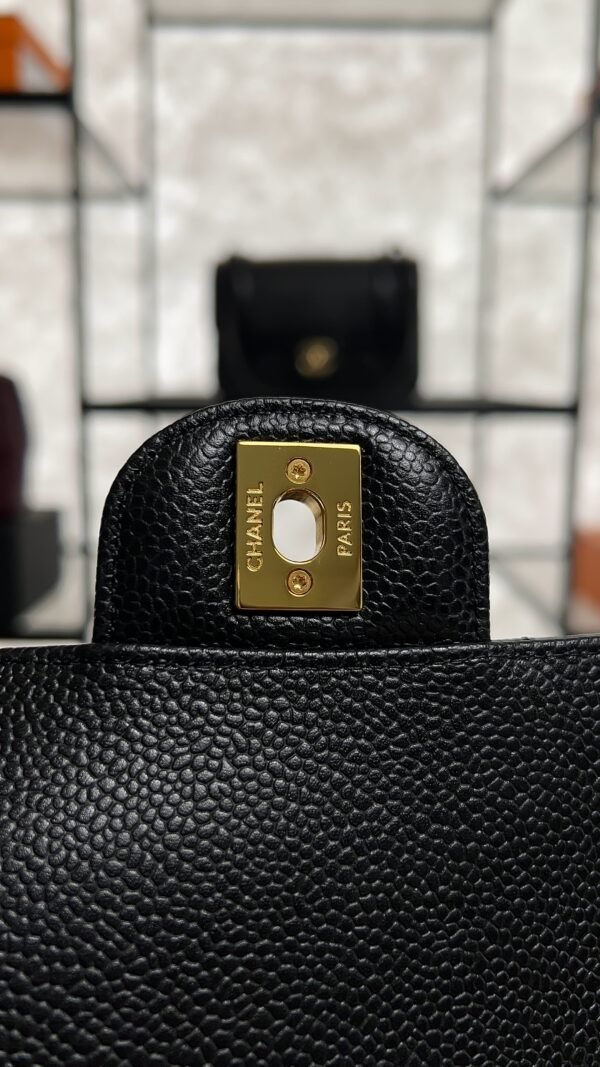 Chanel Classic 11.12 Handbag Grained Calfskin & Gold-Tone Metal Black