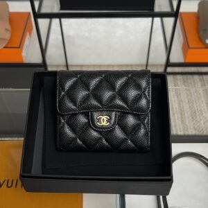 2026_04_13_15_31_IMG_1910 Chanel Caviar Quilted Compact Flap Wallet Black